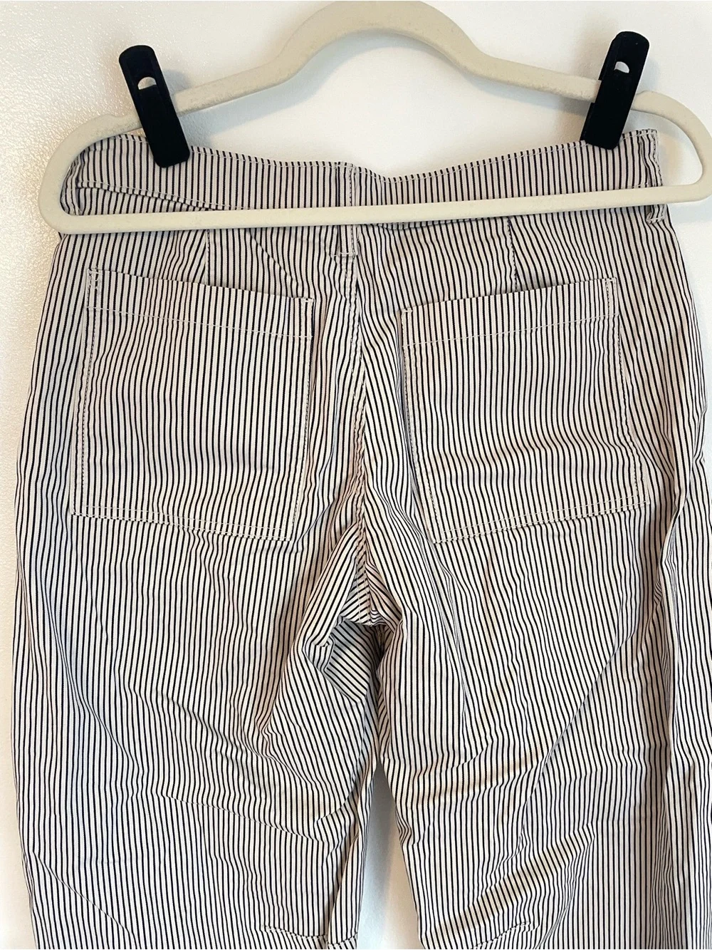 Vintage Railroad Stripe barrel Pants Women's Cropped 4 petite